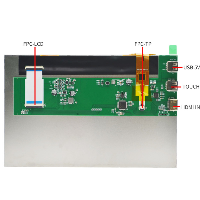 300cd/m2-1000cd/m2 PCAP Touch Display 10.1 Inch HDMI With Raspberry Pi Compatible 0