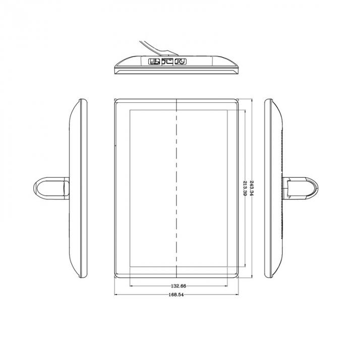 10.1-Inch Digital Photo Frame1024x600 Motion Sensors Wall Mounted With 7 Buttons 0