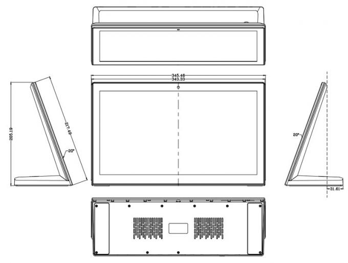 14 Inch 1920×1080 Full Angle Hd Industrial Commercial Android Touch All In One Pc Used For Service Rater 0