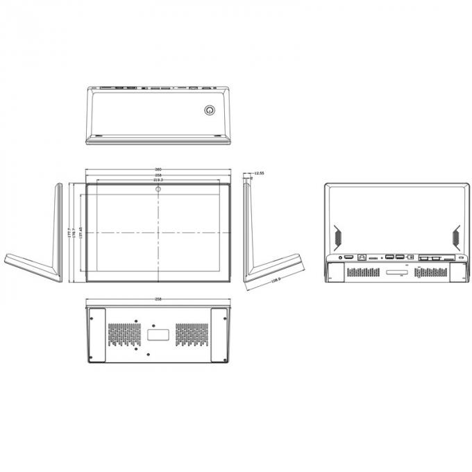 L type portrait 10.1 inch RK3568 touch screen POS ordering system RJ45 Camera desktop Android Tablet PC 1