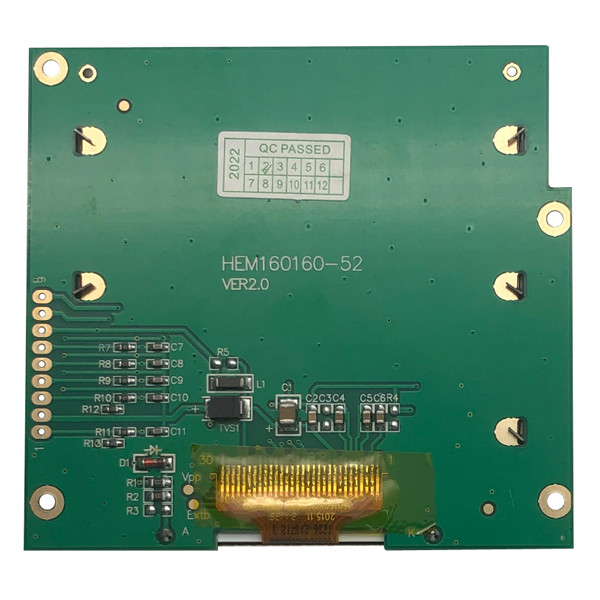 160x160 Graphic FSTN LCD Display Module Positive ST75161 3.3V VDD SPI Interface 3
