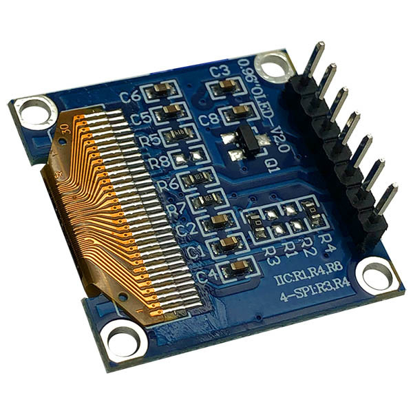 7 Pins 0.96 Inch OLED Display Module SPI I2C 3V White PMOLED With SSD1306 Driver IC 2