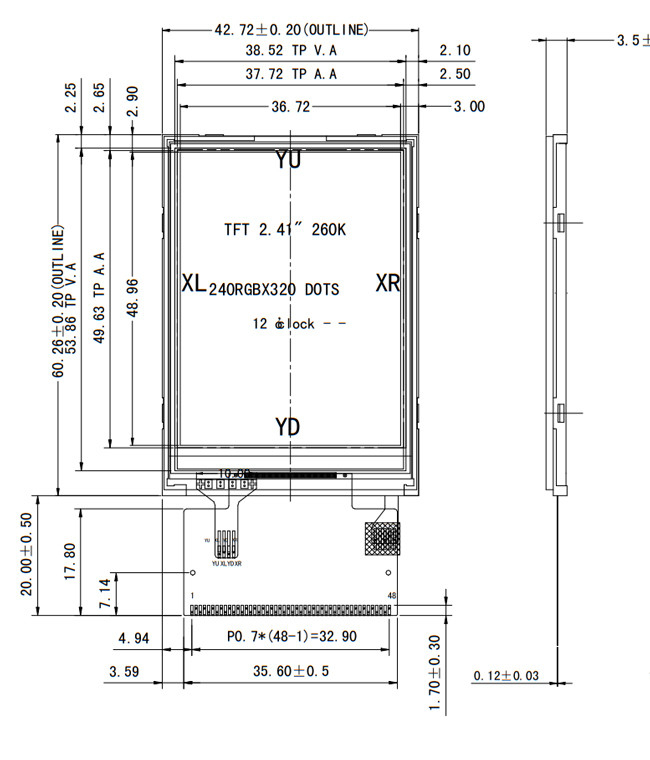 TFT LCD Display Module 2.4" Inch 240x320 RGB MCU SPI Interface With Touch Screen 0