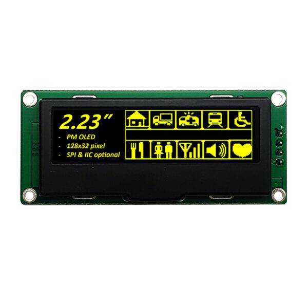 128x32 Dots OLED Graphic Display Module 2.23 Inch SPI Interface With Font