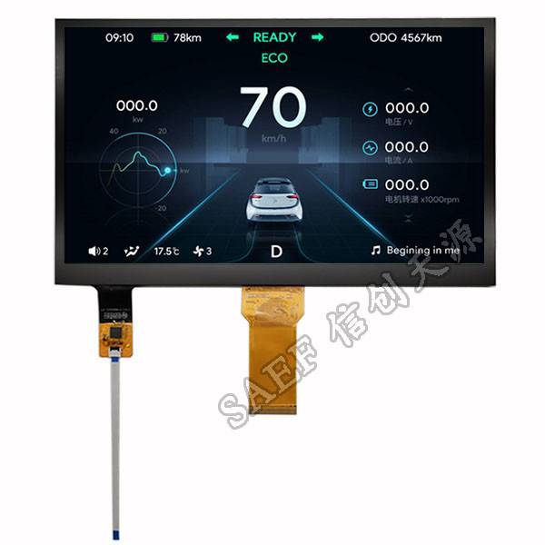 Capacitive Touchscreen TFT Factory 10.1 Inch PCAP TFT LCD 1024x600 Dots RGB Interface