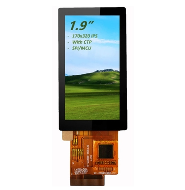 TFT Display Factory Supply 1.9" IPS TFT LCD Touch Screen 170x320 IPS With CTP And SPI/MCU Interface