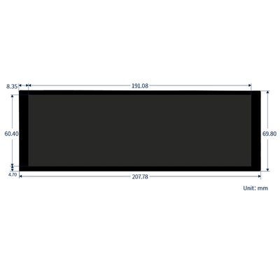 7.9 Inch Bar Type IPS Capacitive Touch TFT 400x1280 dots HD Monitor HDMI Output Supports Raspberry Pi 4 Windows os