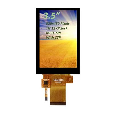 Hight Brightness Outdoor LCD 3.5 Inch PCAP TFT Display MCU&SPI Interface