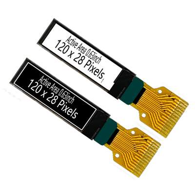 OLED Display Module 0.63 Inch 120x28 Pixels Passive Matrix Monochrome White Color