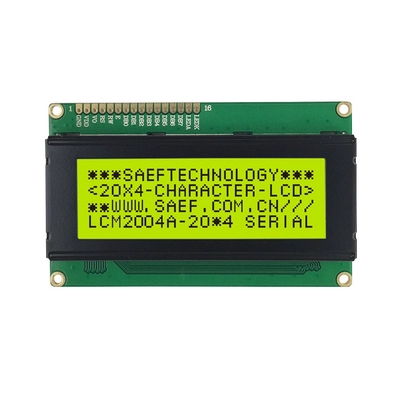 Monochrome 20x4 Character LCD Display LCM 16 Pin 8bit MPU STN Blue Negative