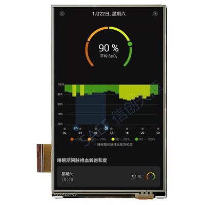 480x800 IPS 4.3 Inch TFT LCD Display Mipi Interface 45 Pins With Resistive Touch Panel