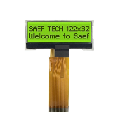 COG Graphic LCD Manufacturer China, Monochrome Graphic Display 122x32 STN Positive 3V MCU Interface