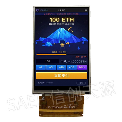 China TFT LCD Factory Supply 3.5 Inch TFT Display Portrait 320x480 Pixels TN Type
