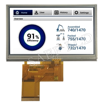 4.3" TFT LCD Display Factory, 4.3 inch LCD TFT Screen 480x272 IPS RGB Interface With Resistive Touch Panel