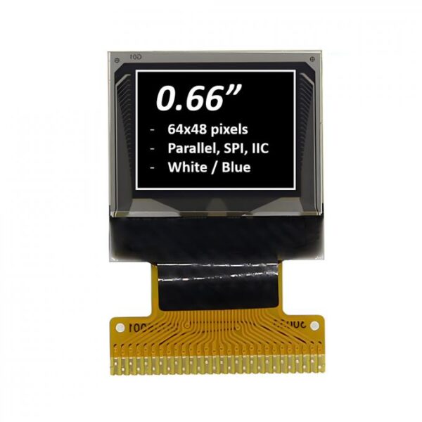 Quality Graphic OLED Display Module 0.66 Inch 64x48 Pixels White/Blue Fonts Optional